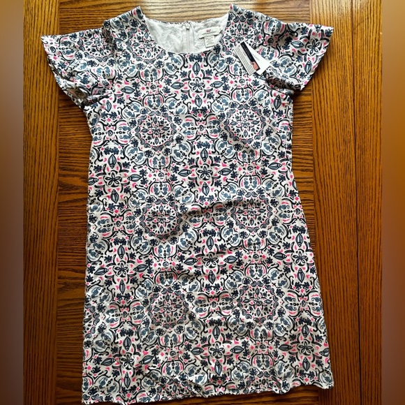 Vineyard Vines Seahorse Short Flutter Sleeve Dress Navy & Pink Size Small - Picture 1 of 11